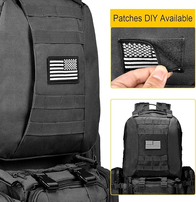 CVLIFE Tactical Backpack Military Army Rucksack 60L Large Assault Pack Detachable Molle Bag…