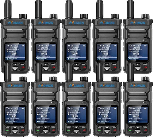 T6 Ultra-Slim Walkie Talkie with Unlimited Range Over 4G LTE, AES-256 Encrypted Two Way Radio, Noise Reduction, IP65, Type-C Charging, Lifetime Free Use