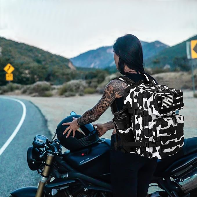 LHI Tactical Military Backpack for Men and Women 25L/35L Army Assault Pack Bag Small Rucksack with Bottle Holder