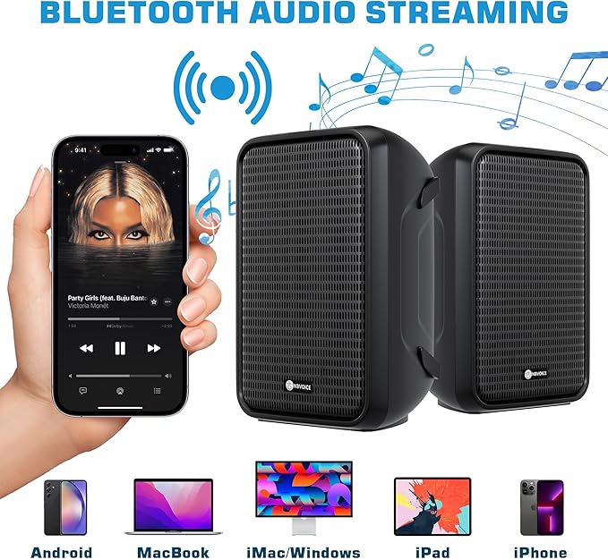 Professional Portable All-in-One Integrated 2-Way PA System Fixed Setup, Suitcase Design w/ 8-Channel Mixer, 2 Speaker Stands, Bluetooth, Mic for Performances, Presentations