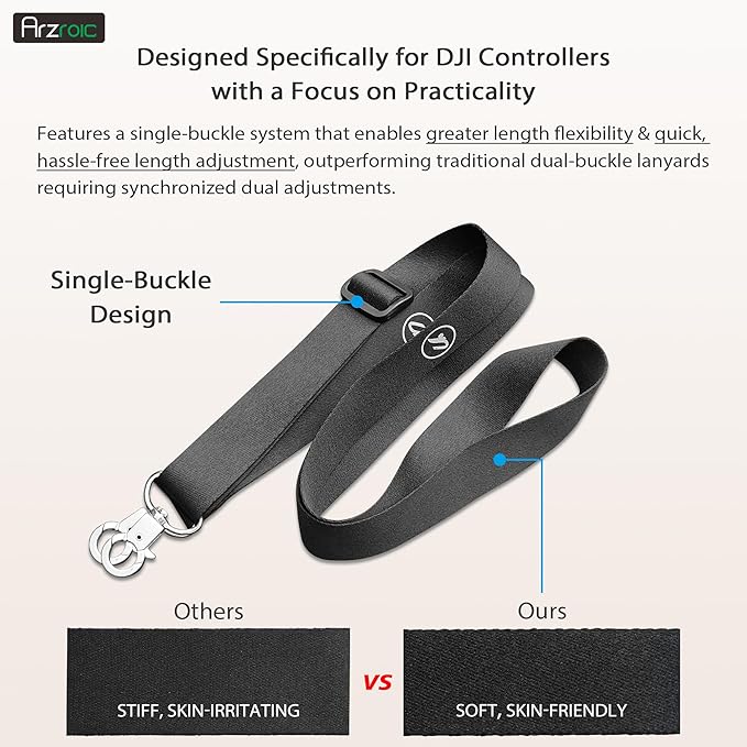 Lanyard Neck Strap for DJI RC/RC 2/RC Pro, Mini 5/4/3 Pro, Flip, Air 3S/3 and Mavic 4 Pro Remote Controller Accessories