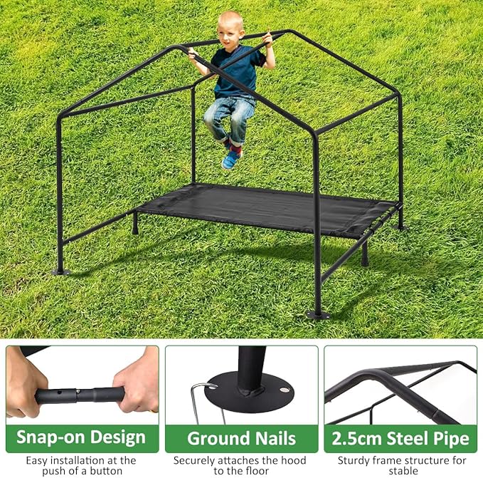 Dog Shade Shelter Outdoor Tent for Small Medium Large Dogs, Outside Sun Rain Canopy Pet House for Dogs Cats Livestock, Grey
