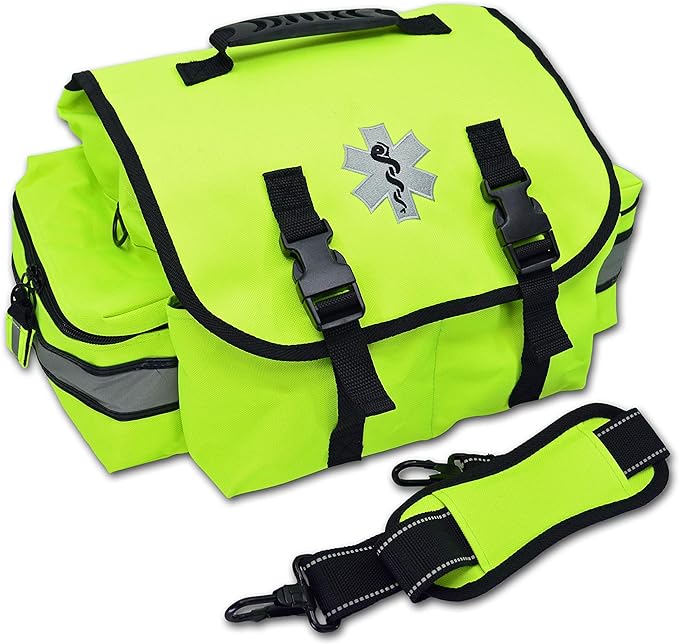 Lightning X Small First Responder EMT EMS Trauma Bag Stocked First Aid Fill Kit B (Fluorescent Yellow)