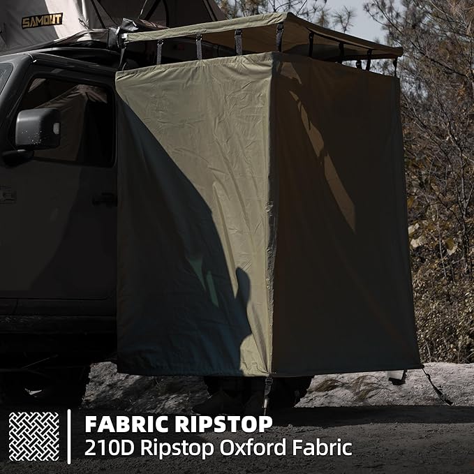 Vehicle Side Shower Room with Roof, 3.3ft x 3.3ft Privacy Shelter Restroom, Car Side Shower Room, Portable Shower Tent for Camping