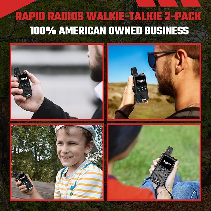Nationwide LTE Walkie-Talkie - Two-Way Radio - Unlimited Range POC Two Way Radios Set