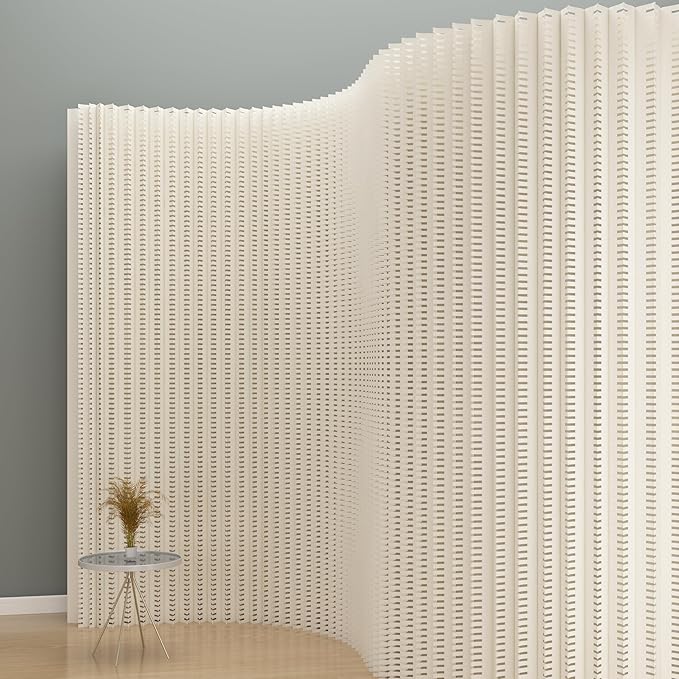 Foldable Room Divider Privacy Screens Movable Temporary Wall Space Partition, 5.25~9.19 FT Tall, 6.56~16.4 FT Width, Choice of Various Sizes and Styles