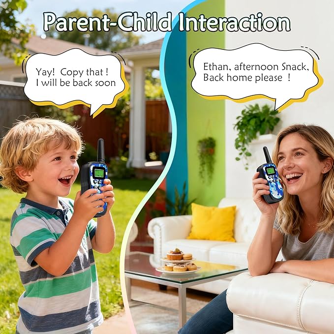 Kids Walkie Talkies,3 Pack 22 Channels 2 Way Radio Toy with Flashlight and LCD Screen,3KM Range Walkie Talkies for Kids Outside Adventures, Camping, Hiking