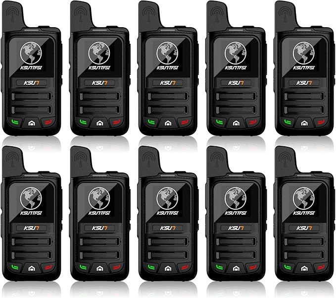 Lifetime Free Global Rapid Walkie Talkies Unlimited Range Nationwide PTT 4G LTE PoC Long Range Two Way Radios Long Distance 5000 Miles Professional for Family,Outdoor,Logistics (10 Pack with SIM)