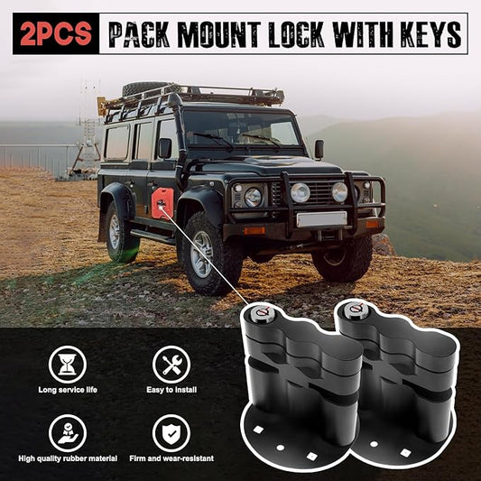 Geloo RX-LOX-PM Pack Mount Lock with Keys Locking Pack Mount Fits for RotopaX Standard Fuel Pack Storage Box Water Container Gasoline Pack Can Mounts-2 Packs
