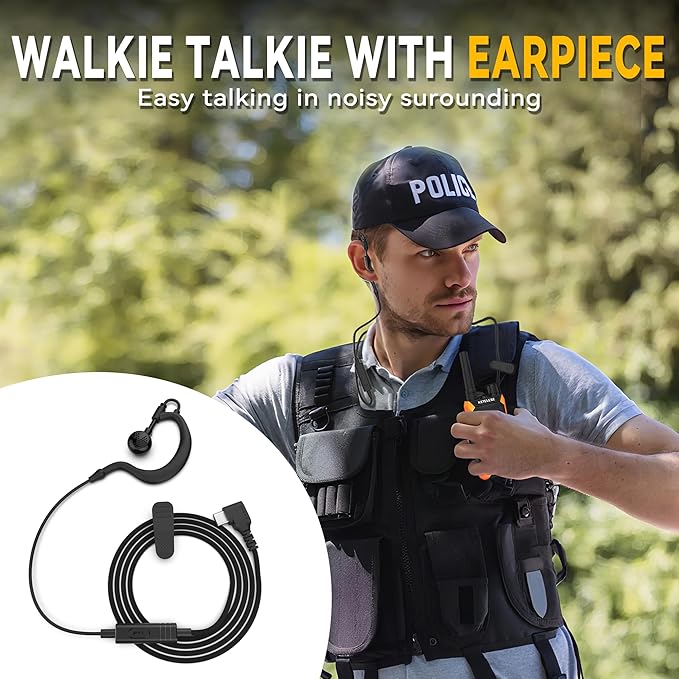 KETELESE T4 Waterproof Radios Walkie Talkies 6 Pack, IP67 FRS Two Way Radio with Headsets and Charging Base, NOAA Weather Alert,PTT,Group,VOX
