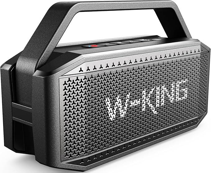 W-KING Portable Loud Bluetooth Speaker, 100W Max Waterproof Outdoor Speakers Bluetooth Wireless, IPX6 Party Big Large Speaker Boombox 2 Subwoofer-60W Exlarge Deep Bass Radiator/2 Pairing/40H/TF/AUX/EQ