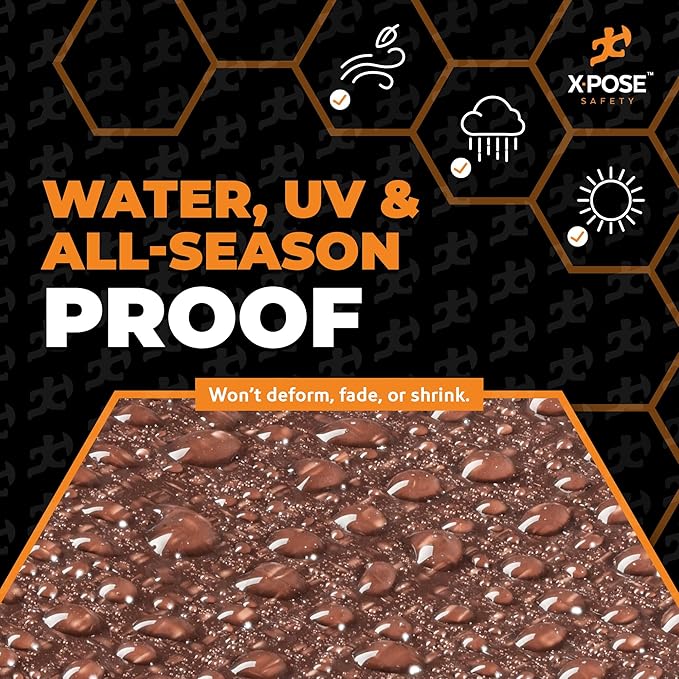 5' x 7' Brown/White Ultra Heavy Duty - 20 Mil Tarps Heavy Duty Waterproof 5x7 - Large Outdoor Tarp, Waterproof Tarp Cover for Rain Camping, Tent, UV Protection, Reinforced Corners
