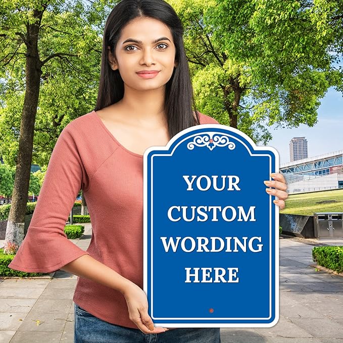 Custom Indoor/Outdoor Decorative Sign,Custom Personalized White Border Sign, 12x18 Inches, ACM, Fade Resistant, Made in USA