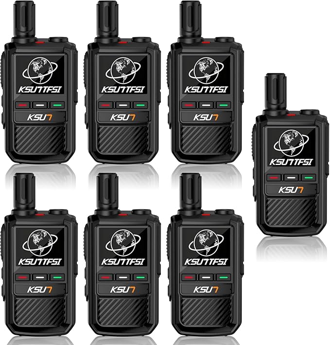 Lifetime Free Global Rapid Walkie Talkies Unlimited Range Nationwide PTT 4G LTE PoC Long Range Two Way Radio 5000 Miles Long Distance with Flashlight for Family,Outdoor,Logistics (7 Pack with SIM)