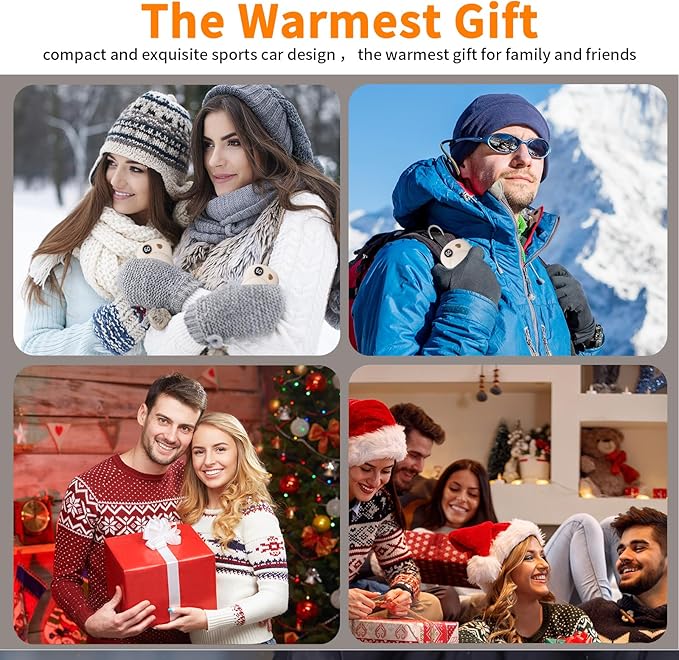 Hand Warmers Rechargeable 2 Pack, 10000mAh Electric Hand Warmers, Reusable Portable Pocket Heater, LED Display & 3 Levels, Gifts for Christmas, Outdoor, Golf, Travel, Hunting, Camping