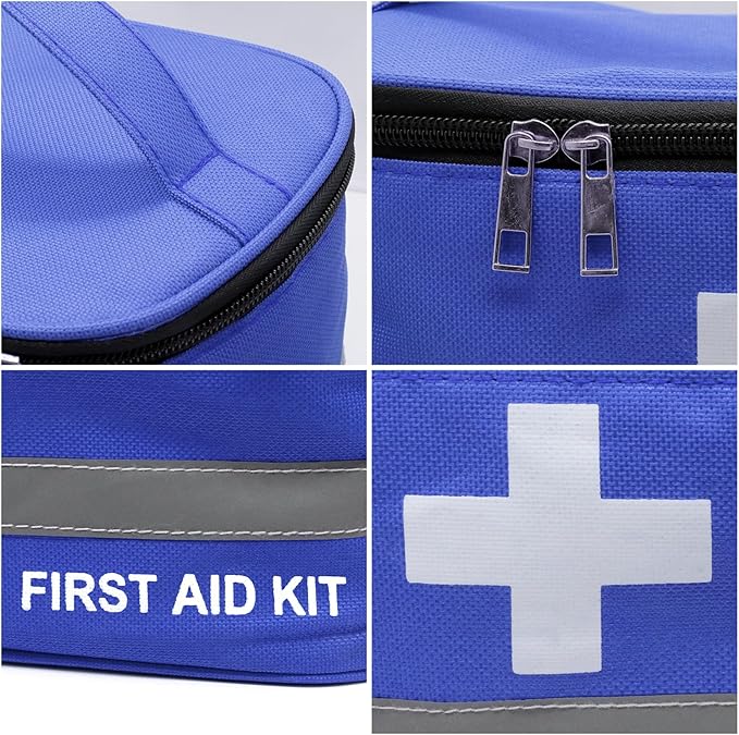 Faylapa Empty First Aid Bag for Home Outdoor Travel Car Camping Hiking, 10.2x5.5x5.5 inches Storage Bag Bag Portable Pouch