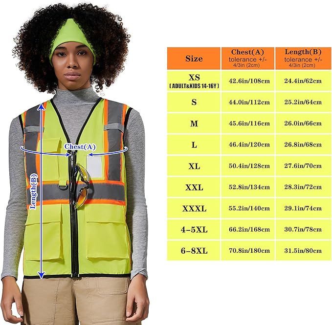 AYKRM Custom Logo Personalised Printed High Visibility Reflective 2 two tone work construction Safety Vest