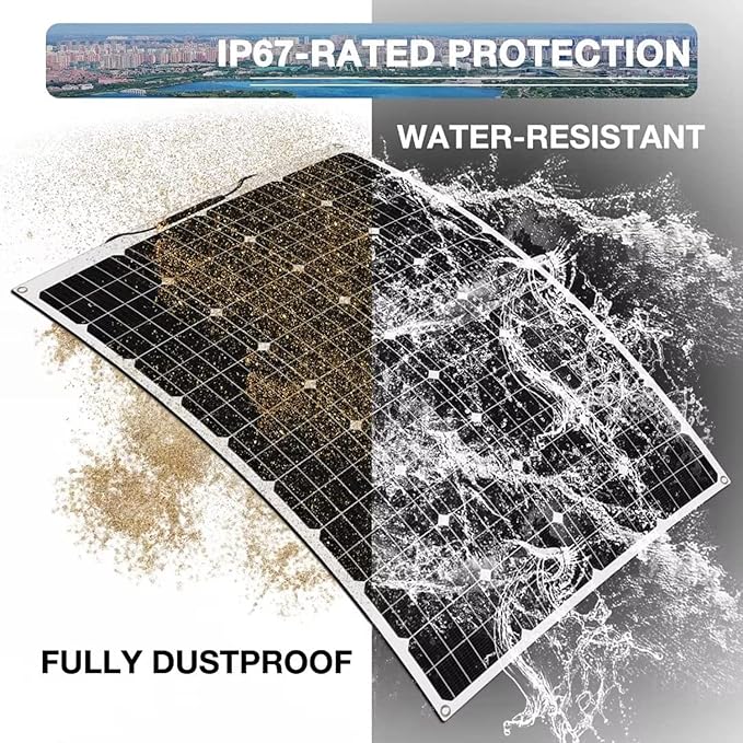 1000 Watt Flexible Solar Panel for RV, 2 × 500 Watt 12 Volt Solar Power Panel Kit with 40A Solar Charge Controller & Inverter Monocrystalline Solar Panels for Camping Off Grid Battery Charging Boat