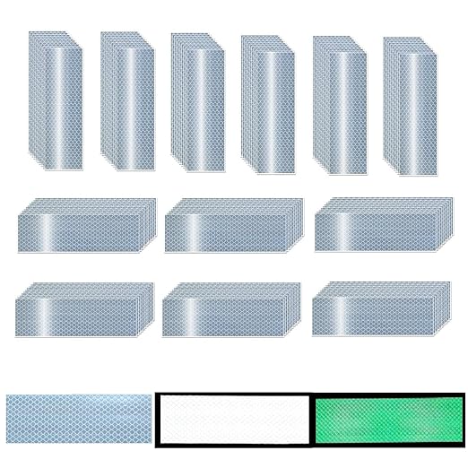 Glow in The Dark Reflective Stickers 2 inch X 6 inch for Car, High Visibility Warning Safety Reflective Strips (120 Pcs)