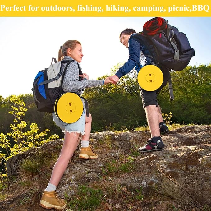 Fishboy Upgraded Collapsible Stool, 400lbs Max Weight, Lightweight But Sturdy, Portable Retractable Folding Telescoping Foldable Camping Stool for Adults Outdoor Fishing Hiking Gardening Travel BBQ