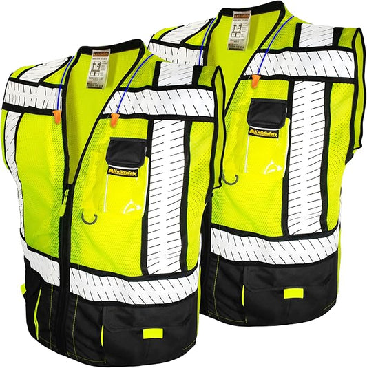 KwikSafety - SHERIFF & SPECIALIST Safety Vest [Multi-Use Pockets] Class 2 Reflective Vest ANSI OSHA Safety Vest for Men