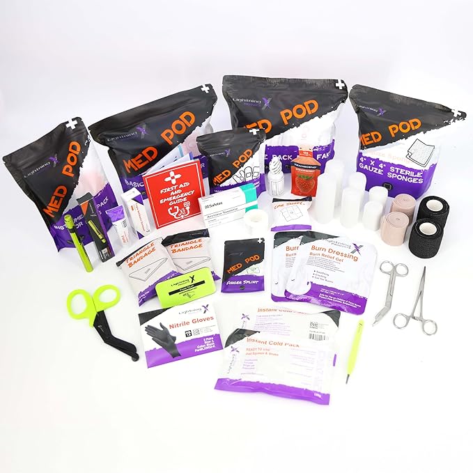 Lightning X Basic First Aid Responder EMT Medical Stocked Trauma Fill Kit LXSMK-A