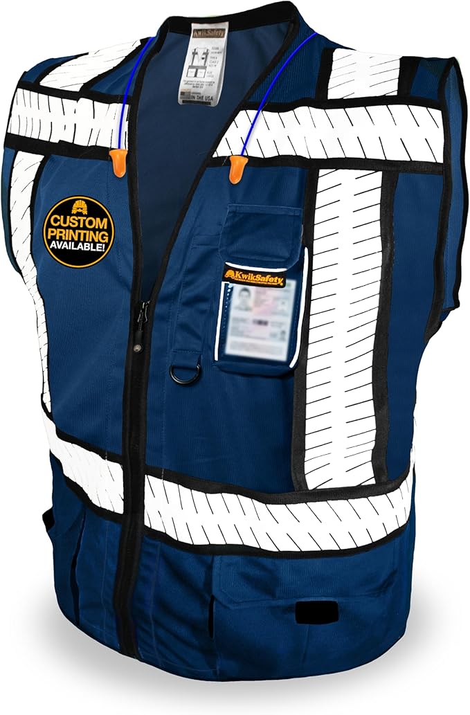 KwikSafety - SHERIFF & SPECIALIST Safety Vest [Multi-Use Pockets] Class 2 Reflective Vest ANSI OSHA Safety Vest for Men