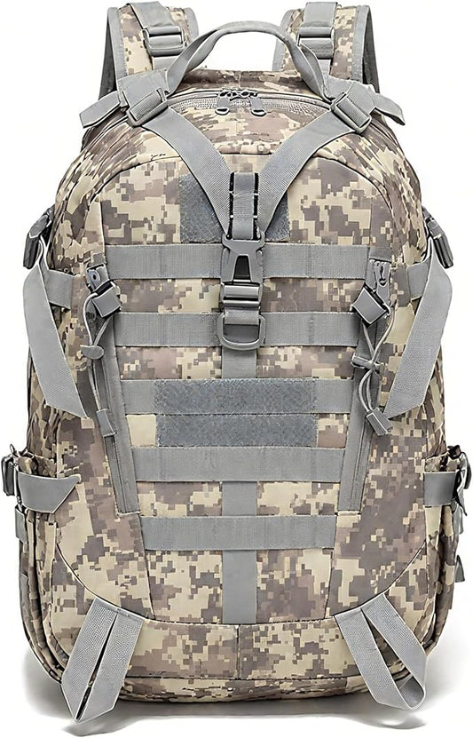aiGear 25L Waterproof Tactical Backpack - Military Molle Assault Backpack for Men, 3-Day Combat Backpack with Water Bottle Holder(25L ACU)