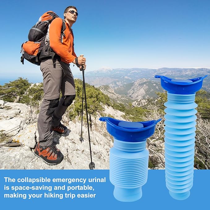 Pee Bottles for Men, Collapsible Urine Bottle 750ML, Portable Urinal for Women, Emergency Urinal Spill Proof Pocket Toilet for Car, Travel Urinals Potty for Camping, Traffic Jam, Road Trips, Hiking