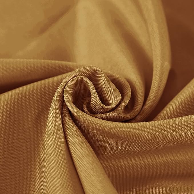 Fokitut 2 Pack Waterproof Rectangle Tablecloth, 60x120 Inch,Stain Resistant and Wrinkle Polyester Table Cloth, Fabric Table Cover for Kitchen Dining, Wedding, Party, Holiday Dinner-Gold