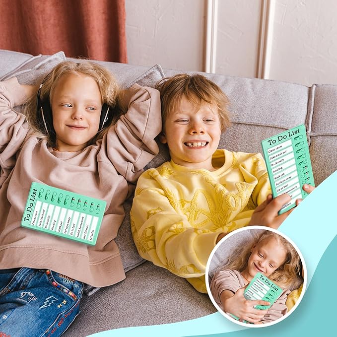 4 Pieces Chore Chart for Kids Multiple Kids - Sliding Routine Chart: Reusable to Do List, RV Checklist, Planning Board, Visual Schedule, and Reminder (Multicolored)