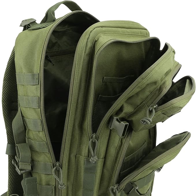 REEBOW GEAR Military Tactical Backpack Large Army 3 Day Assault Pack Molle Bag Army Green