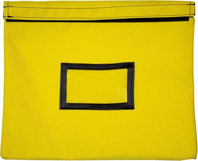Fire Resistant Document Bag, 14" x 11", Water Repellent, Safe Storage Pouch, Money Bag, Fire and Water Resistant Document Holder (Yellow)