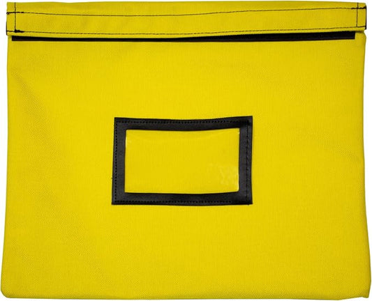 Fire Resistant Document Bag, 14" x 11", Water Repellent, Safe Storage Pouch, Money Bag, Fire and Water Resistant Document Holder (Yellow)