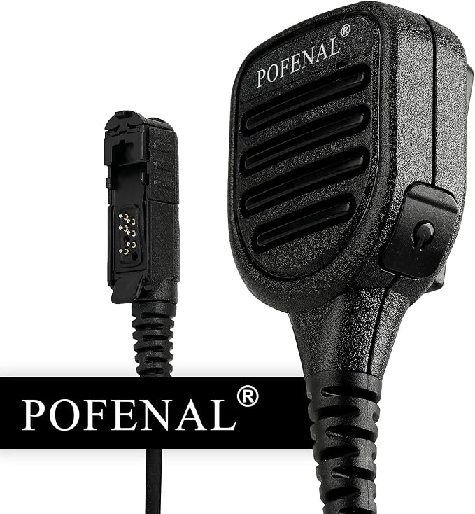 Waterproof Motorola Radio Speaker Mic for XPR3500e/XPR3300e - Remote Shoulder Microphone with 3.5mm Jack & Noise-Canceling, DMR Radio Accessories(Black)