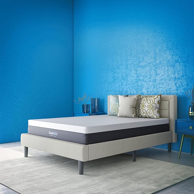 Cool Gel 12 Inch Twin Size Mattresses Memory Foam Medium Firm, Twin Memory Foam Mattress Cooling, Made in the USA, 12" Depth with Pressure Relief, CertiPUR-US Certified No Fiberglass, CoolGel Bed