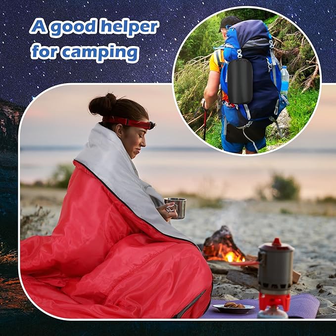 Macarrie 12 Pack Camping Sleeping Bags for Adults Bulk Cold Weather Kids Sleeping Bag Homeless Lightweight Waterproof Compression Sack for Backpacking Traveling Hiking Outdoor