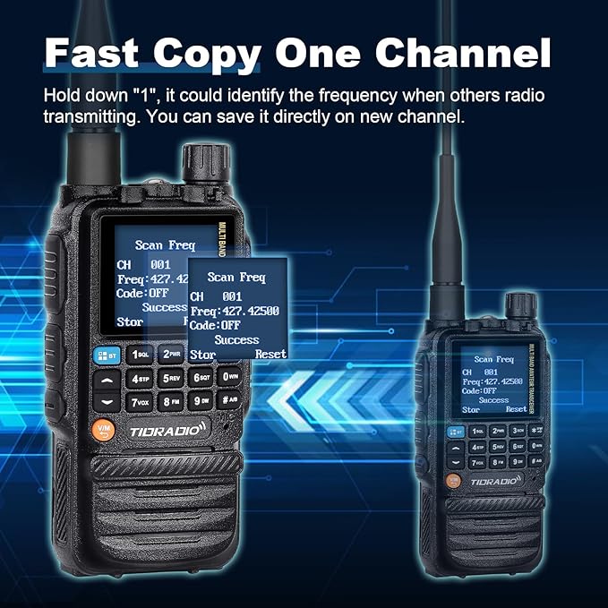 TIDRADIO TD-H3 Ham Radio Type C & Wireless Programming(4PCS Batteries)，8-Band Long Range Walkie Walkies Rechargeable Handheld Portable Full-Featured 2 Way Radios- Black, Full Kit 2Pack