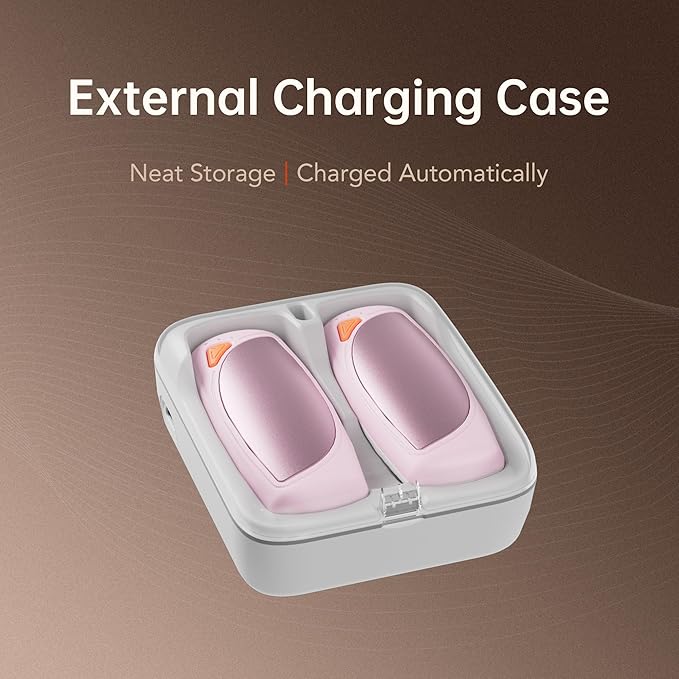 Hand Warmers Rechargeable 2 Packs, Double Sided Heating with AI Charging Case, 14000mAh Electric Hand Warmer Ultra Long Battery Life, Portable Heater Gifts for Christmas,Camping,Hunting