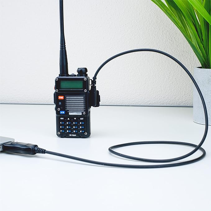 BTECH PC03 FTDI Universal Plug & Play USB Programming Cable for BTECH, Baofeng, Kenwood Radios - Compatible with UV-5R, BF-F8HP, GMRS-V2, UV-82HP & More - Easy Setup, No Driver Needed