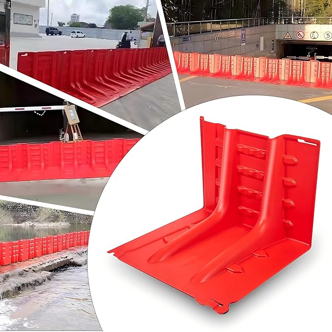 Flood Protection Barrier, Abs L-Shaped Baffle Flood Barriers, Removable Flood Panels Mobile Flood Protection Panels, Flood Barrier for Shopping Malls, Subway Stations, Garages, Dams (40)