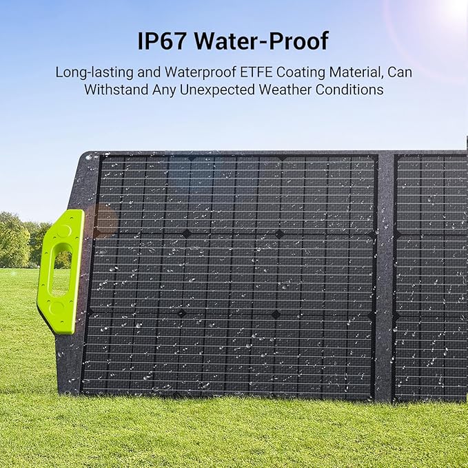 FOSSiBOT Solar Panel SP200 Foldable Solar Panel 200 Watts Adjustable Kickstands for Home, RV
