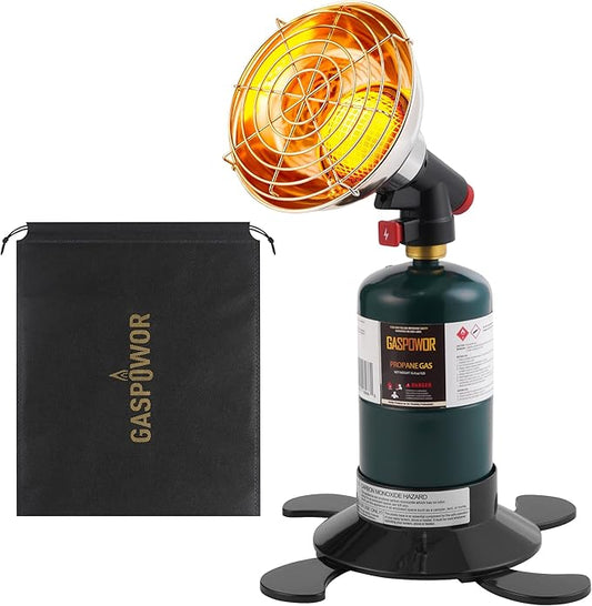 6800BTU Propane Heater with Igniter, Portable Outdoor Gas Heater for Camping, Golf Carts, Patio, Cordless Design with Cylinder Stand (Tank Not Included)