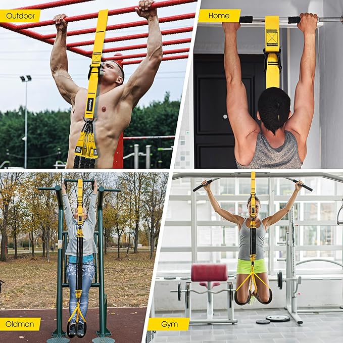 Pull Up Assistance Bands, Resistance Bands for Pull Up Bar Workout, Adjustable Heavy Duty Pull Up Assist Equipment with 4 Assistance Bands, Home Gym Fitness Exercise Strength Training