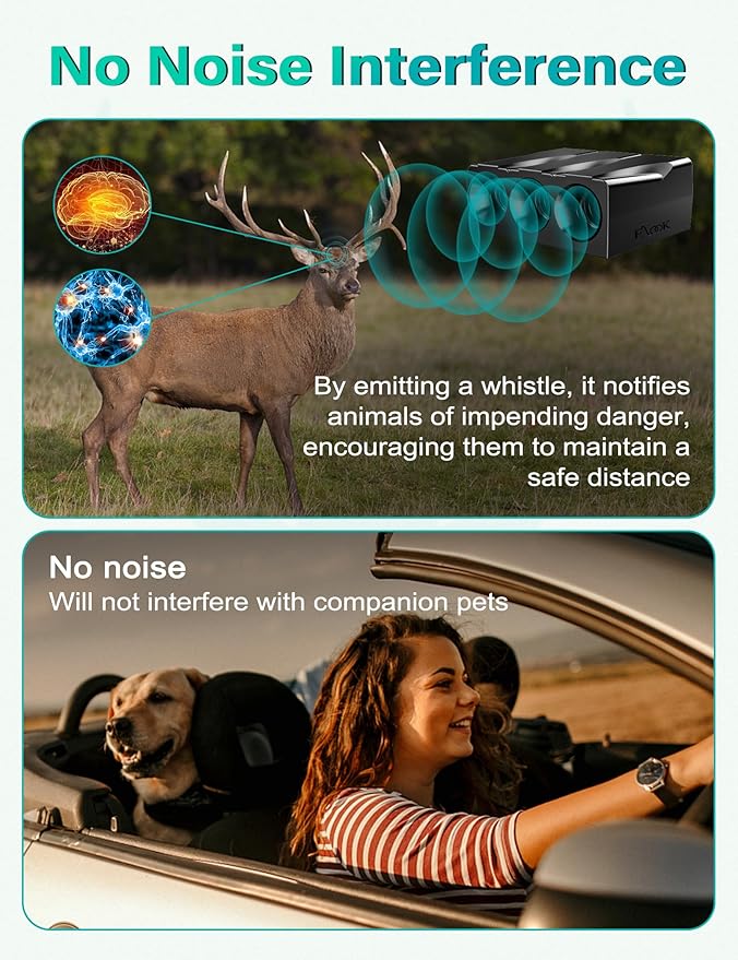 Elook Upgraded Deer Whistles for Car, Deer Horn for Car, Save Deer Whistle for Vehicles, Trunks, Motorcycle, Three-Horn, 8 Pack (Patented Product) Automotive Safety Kits