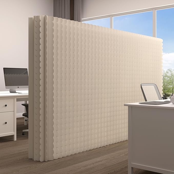 Foldable Room Divider Privacy Screens Movable Temporary Wall Space Partition, 5.25~9.19 FT Tall, 6.56~16.4 FT Width, Choice of Various Sizes and Styles