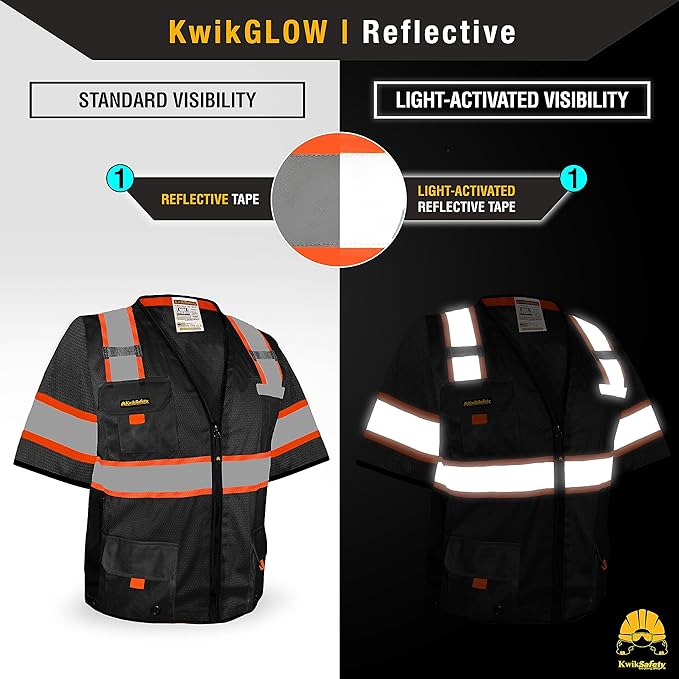 KwikSafety - Charlotte, NC - Men's & Women's Class 3 Safety Vest PPE Hi Vis Reflective ANSI OSHA