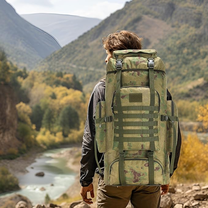 Hiking Backpack for Men 70L/100L Camping Backpack Military Rucksack Molle 3 Days Assault Pack for Climbing