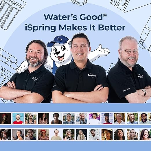 iSpring PFAS & Heavy Metals Whole House Water Filter System, SGS-Tested to Reduce Up to 99% PFOA & PFOS 3-Stage Filtration Removes Sediment, Lead, 20” x 4.5” Filters 1” Inlet/Outlet Model: WGB32B-PFKS