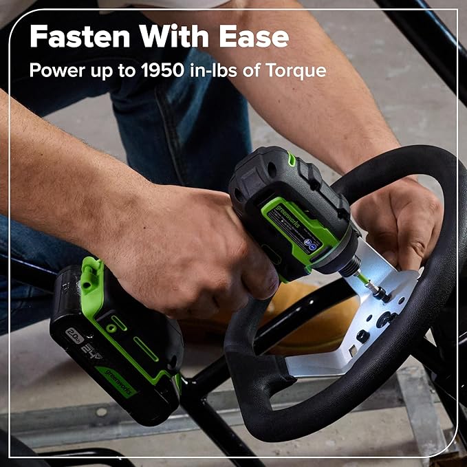 GREENWORKS 24V (6-TOOL) Combo (Drill, Impact Driver, Circular Saw, Reciprocating Saw, Multi-Tool, Flashlight), 4.0Ah + 2.0Ah (24,000mAh Power Bank) Batteries, (2) Cables, 65W Rapid Charger